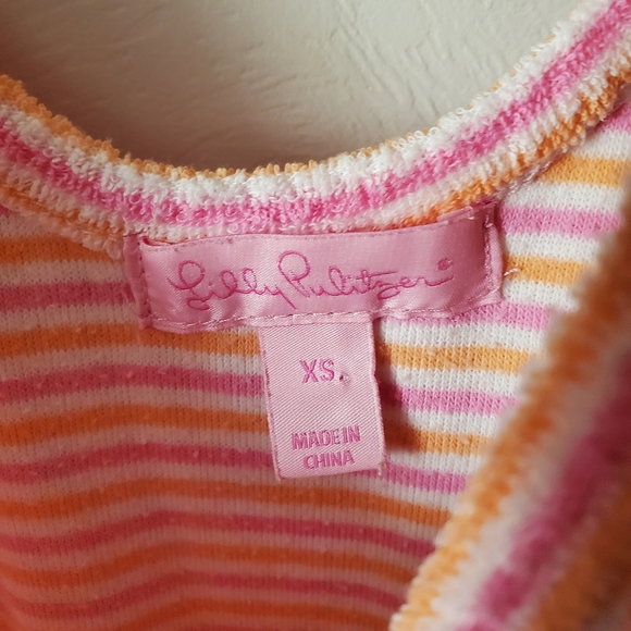 Lilly Pulitzer Terrycloth Pink Mini Dress Swim Cover Up Summer - Picture 9 of 11